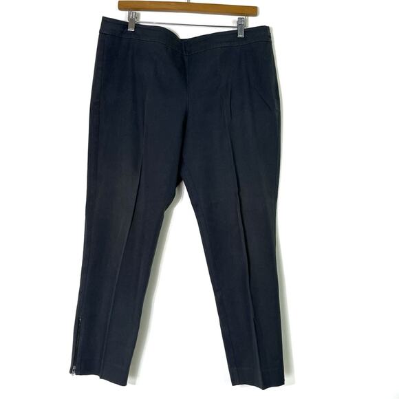 Eileen Fisher Charcoal Dress Pants with Ankle Zip Large - Picture 1 of 7